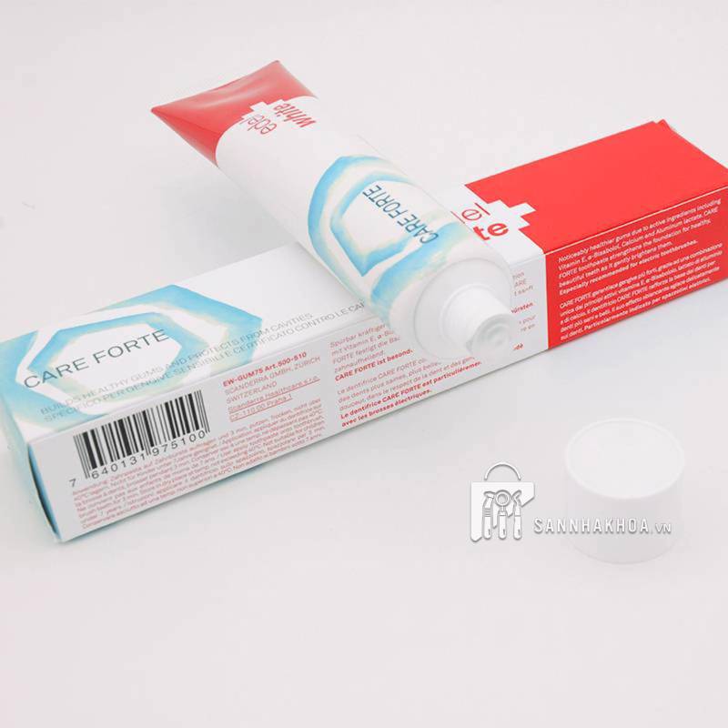 Kem đánh răng Edel White Care Forte ngừa viêm nướu lợi 75ml Thuỵ Sỹ