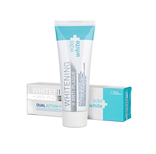 Kem đánh răng Edel White Whitening Anti-Plaque trắng răng 75ml Thuỵ Sĩ