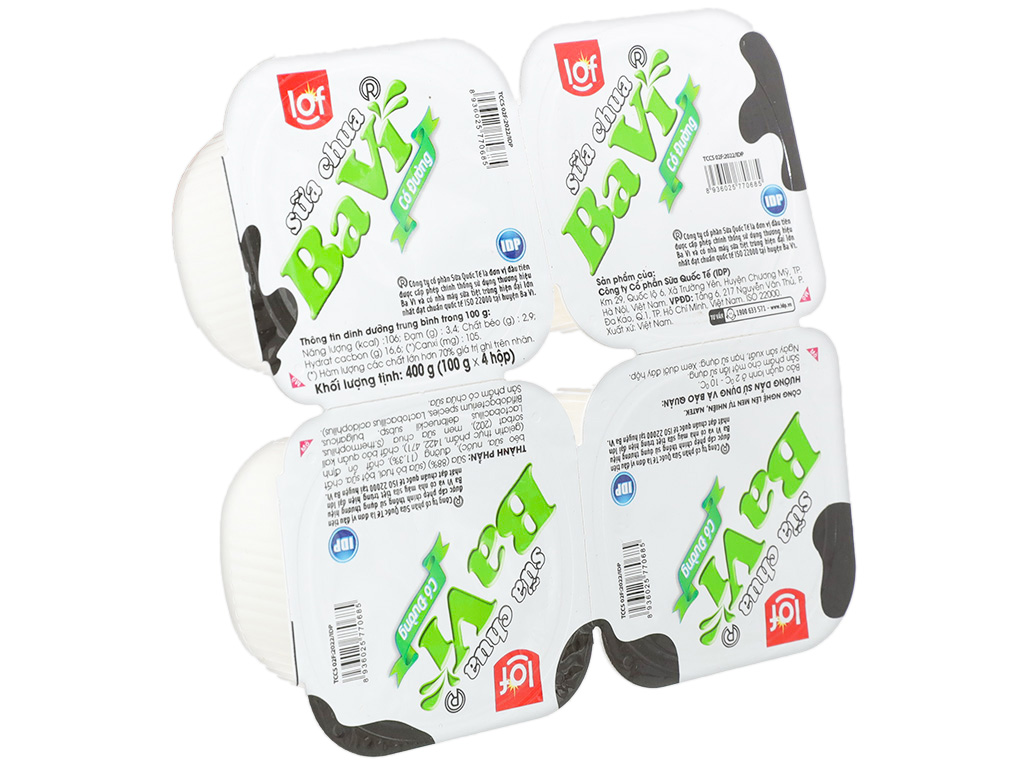 Sữa chua LOF Ba Vì có đường 100g*48
