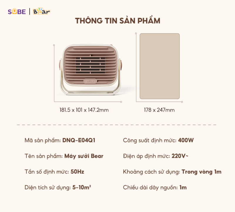 Máy sưởi Bear mini DNQ-E04Q1