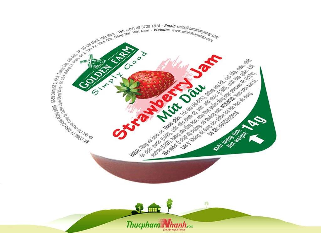 Mứt Dâu Golden Farm 14g