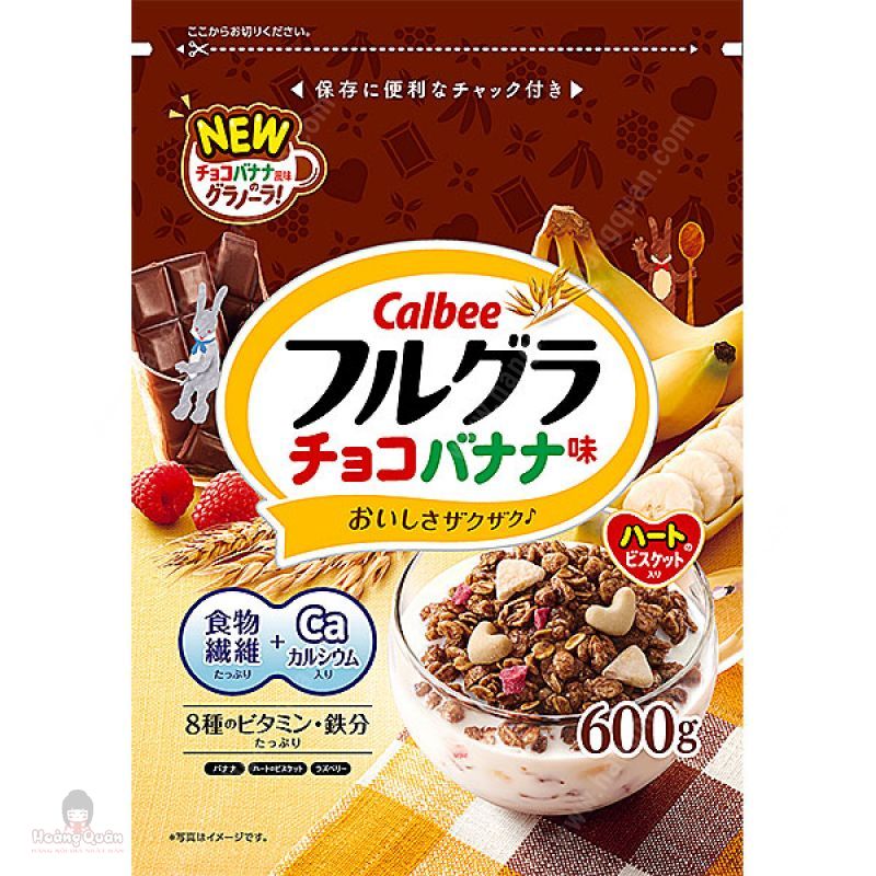 Ngũ cốc Calbee vị socola & chuối Nhật Bản 550g