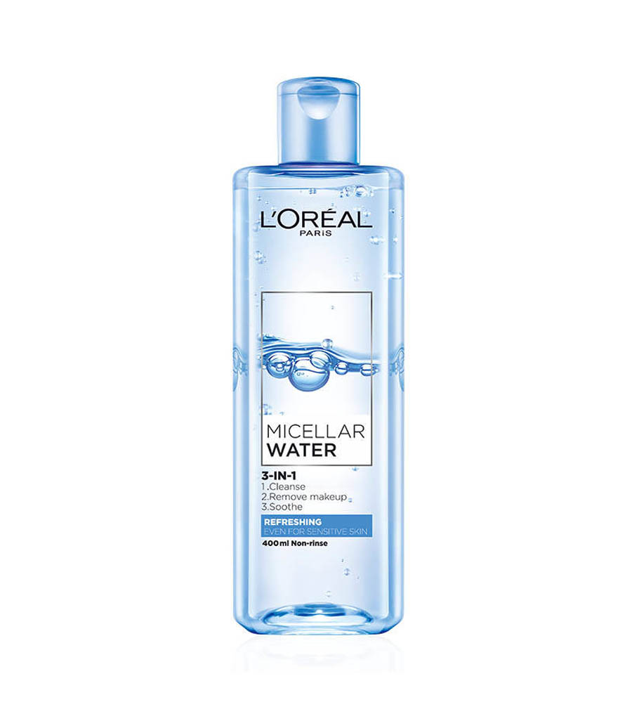 Nước tẩy trang Loreal 3in1 dành cho da dầu, da hỗn hợp 400ml Pháp
