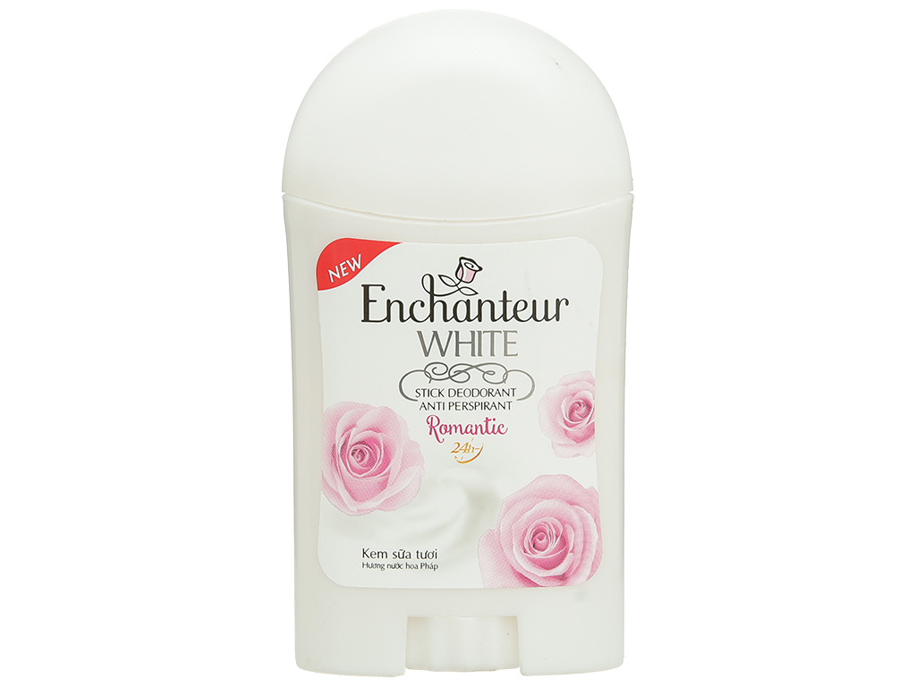 Sáp khử mùi Enchanteur White Romantic kem sữa tươi hương nước hoa Pháp 40g