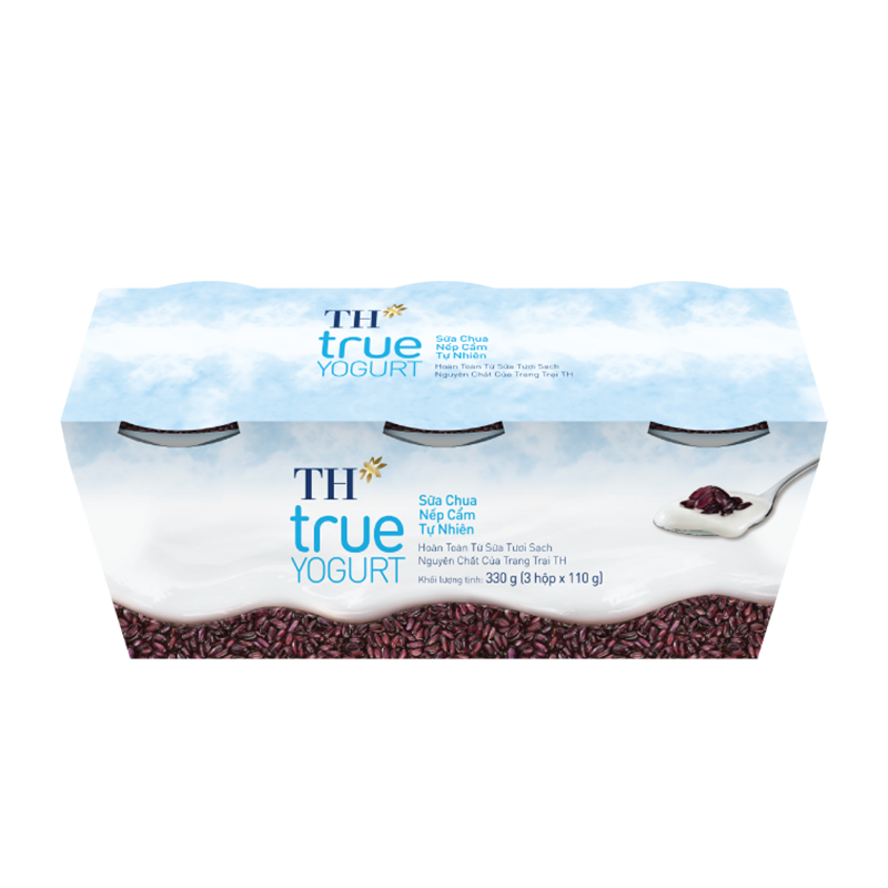 Sữa chua nếp cẩm tự nhiên TH True Milk 110g