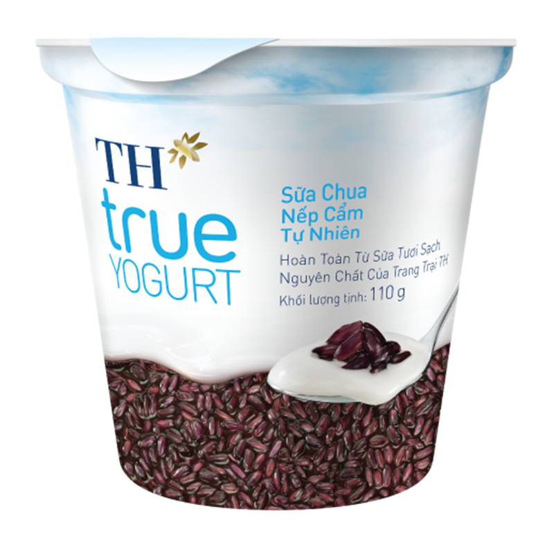 Sữa chua nếp cẩm tự nhiên TH True Milk 110g