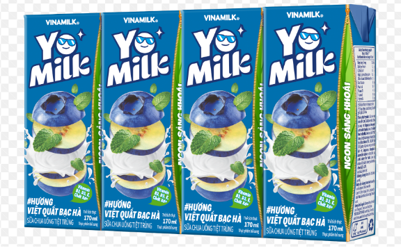 SCU TT hương Việt quất bạc hà Yomilk Vinamilk 170ml