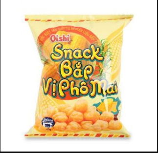 Snack Oishi bắp phomai 75g* 30 gói