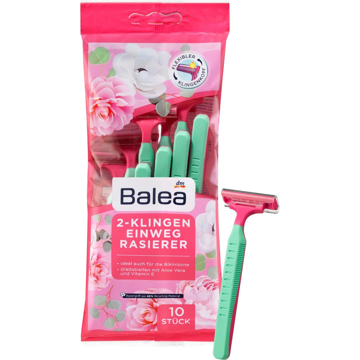 Set 10 dao cạo cho nữ Balea 2 lưỡi Đức