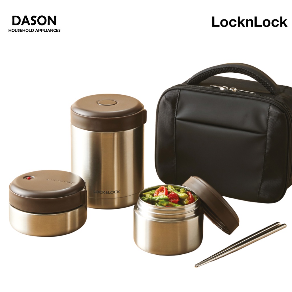 Bộ hộp cơm giữ nhiệt Lock&Lock LHC8032SLV