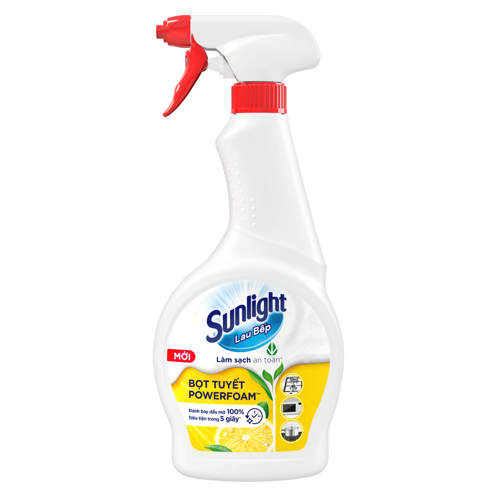 Sunlight lau bếp bọt tuyết chiết suất chanh & baking soda 500ml