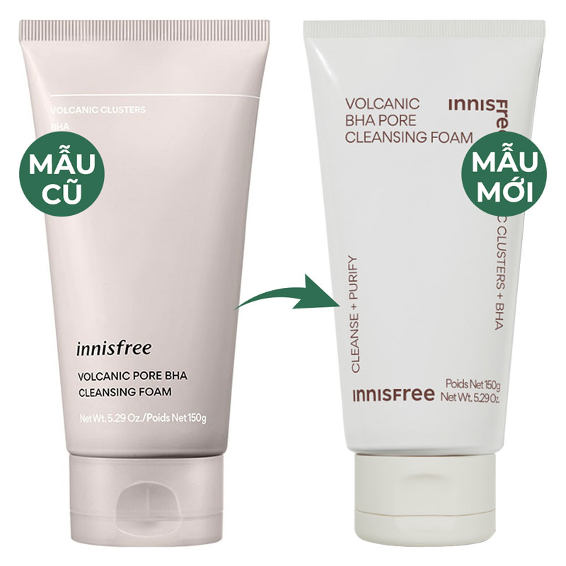 Sữa rửa mặt Innisfree tro núi lửa kiểm soát nhờn 150ml Hàn Quốc