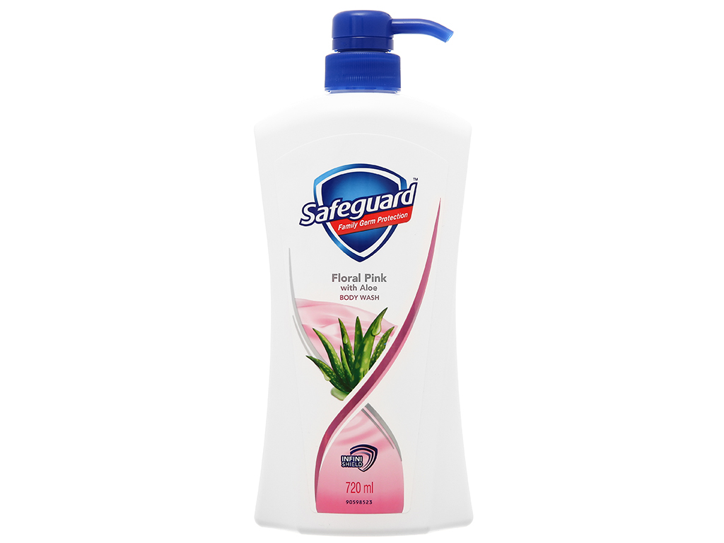 Sữa tắm Safeguard sạch khuẩn hồng hoa và lô hội 720ml