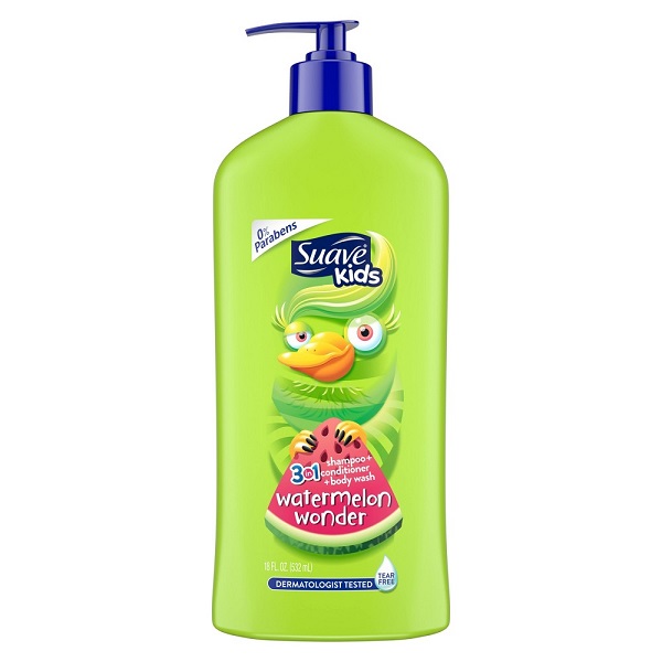 Sữa tắm, gội, xả trẻ em Suave kids 3in1 dưa hấu 532ml Mỹ