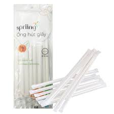 Set 15 ống hút giấy Spriing 8mm