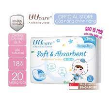 Băng vệ sinh kháng khuẩn UUCare Young Girl hàng ngày 20M 18cm Singapore