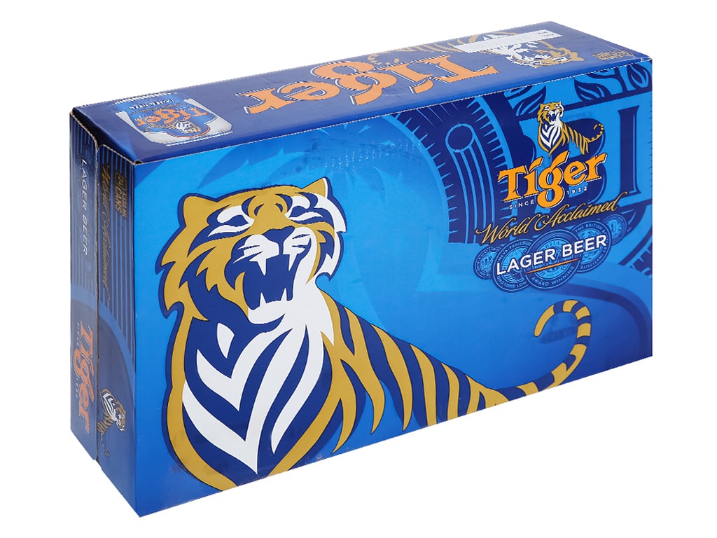 Bia lon Tiger xanh 330ml