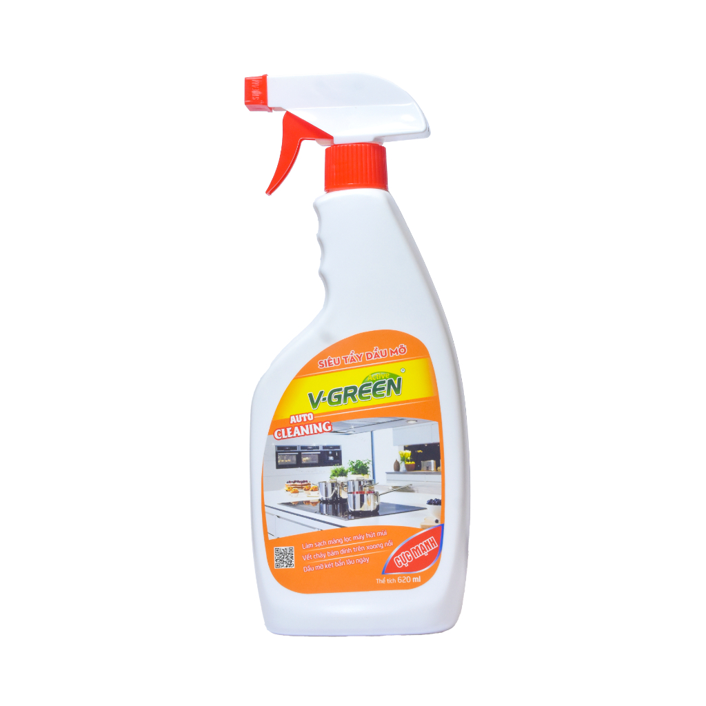 Siêu tẩy dầu mỡ V-green cực mạnh 620ml