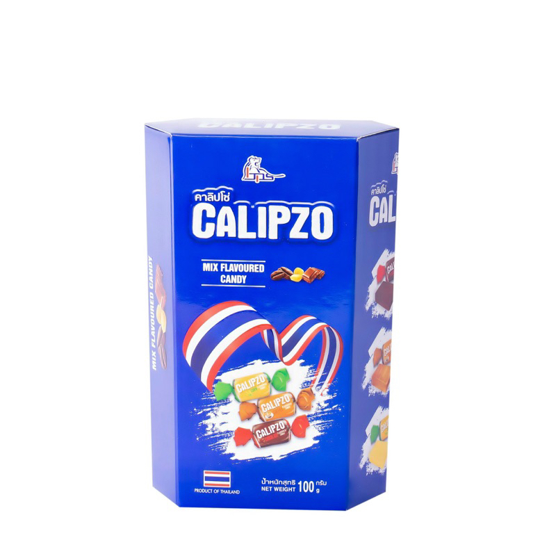 Kẹo Calipzo Mix hình lục giác dẹt Thái Lan 100g