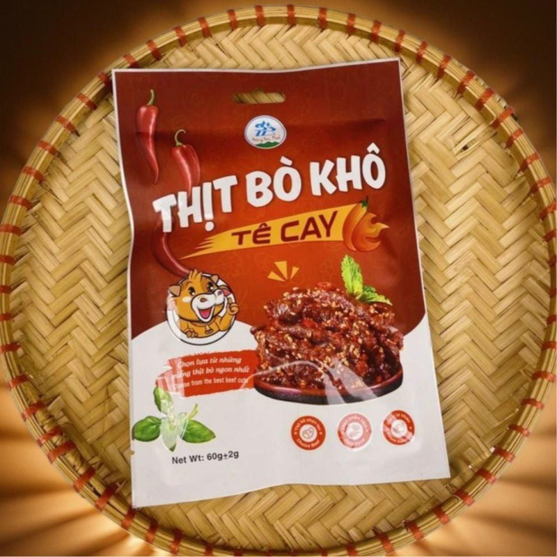 Thịt bò khô tê cay Hoàng Nam Foods 60g