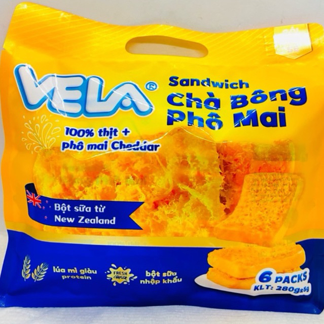 Sandwich chà bông phô mai VELA 280g