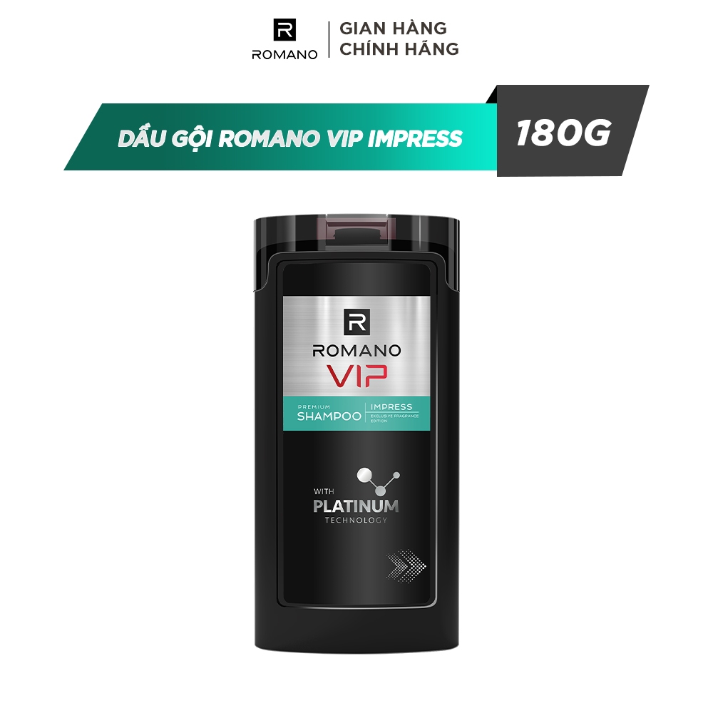 Dầu gội Romano Vip Impress hương nước hoa cao cấp 180g