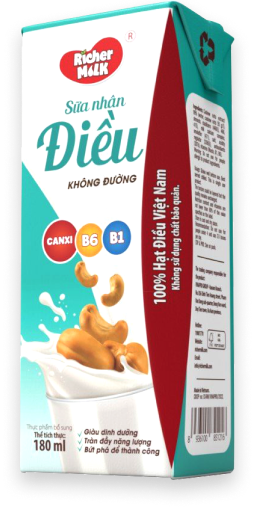 Sữa hạt điều không đường Richer Milk 180ml
