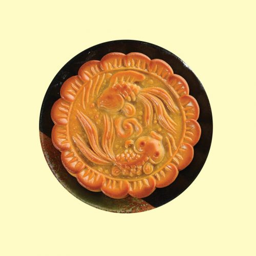 Bánh nướng đậu xanh Bảo Minh đĩa đôi cá vàng 300g
