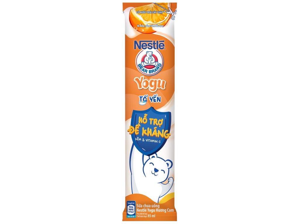 Sữa chua uống Nestle YOGU túi hương cam 85ml
