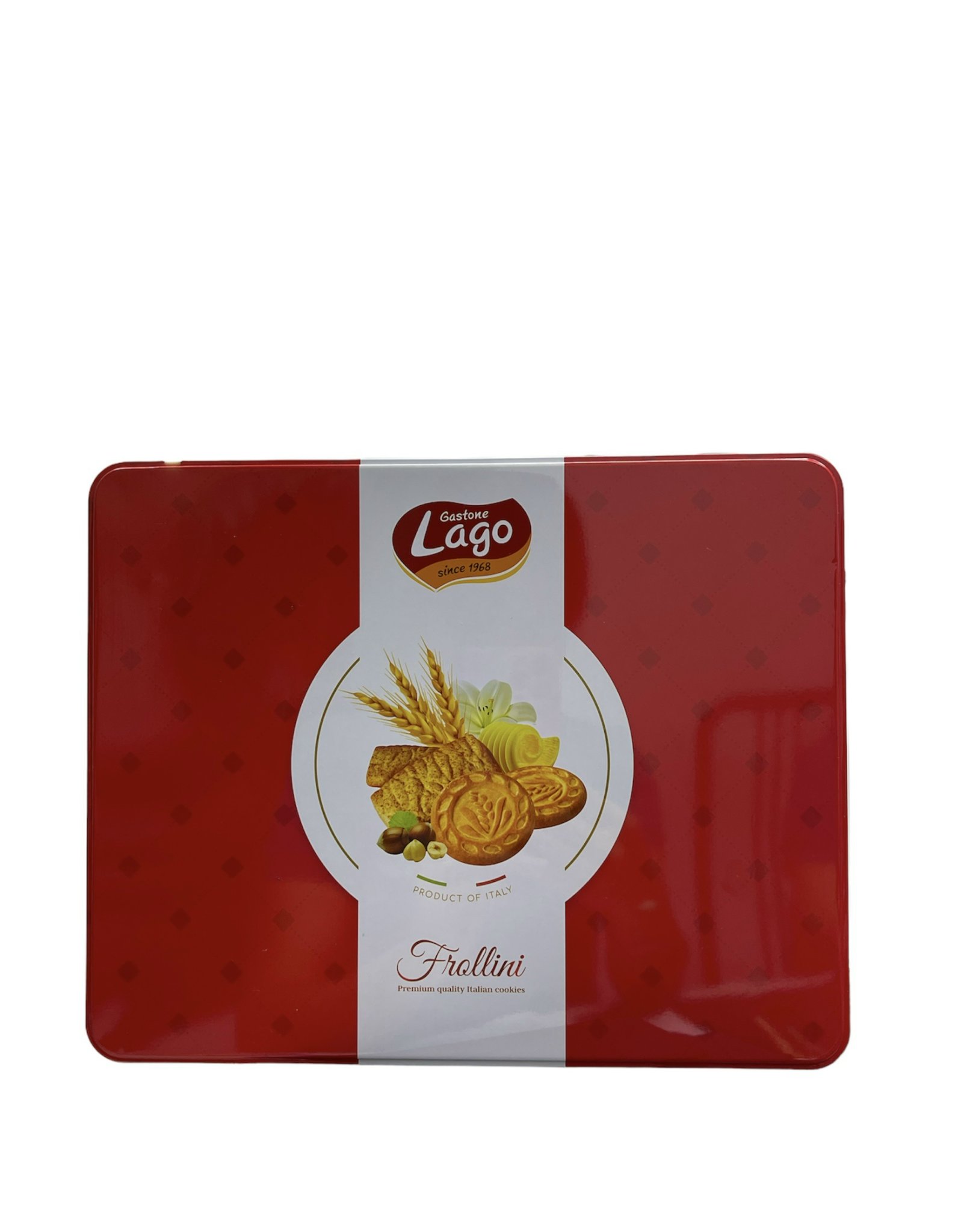 Bánh quy Lago Frollini Ý hộp thiếc đỏ, vàng 640g