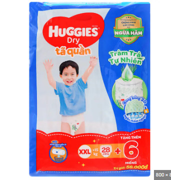 Tã quần Huggies Dry XXL28  (>15kg)