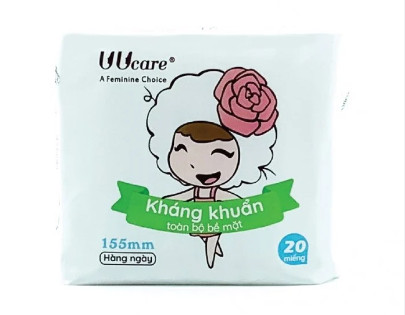 Băng vệ sinh kháng khuẩn UUCare Young Girl hàng ngày 20M 15,5cm Singapore