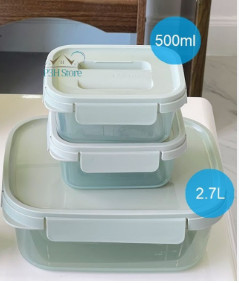 Bộ 3 hộp BQTP LocknLock 500ml×2+2,7L LTN350S3