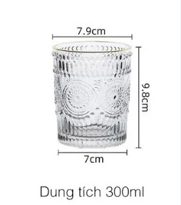 Bộ 6 ly thấp thuỷ tinh Deli Baroque 300ml