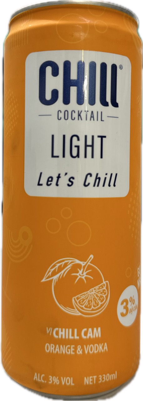Nước trái cây lên men Chill light vị cam 330ml