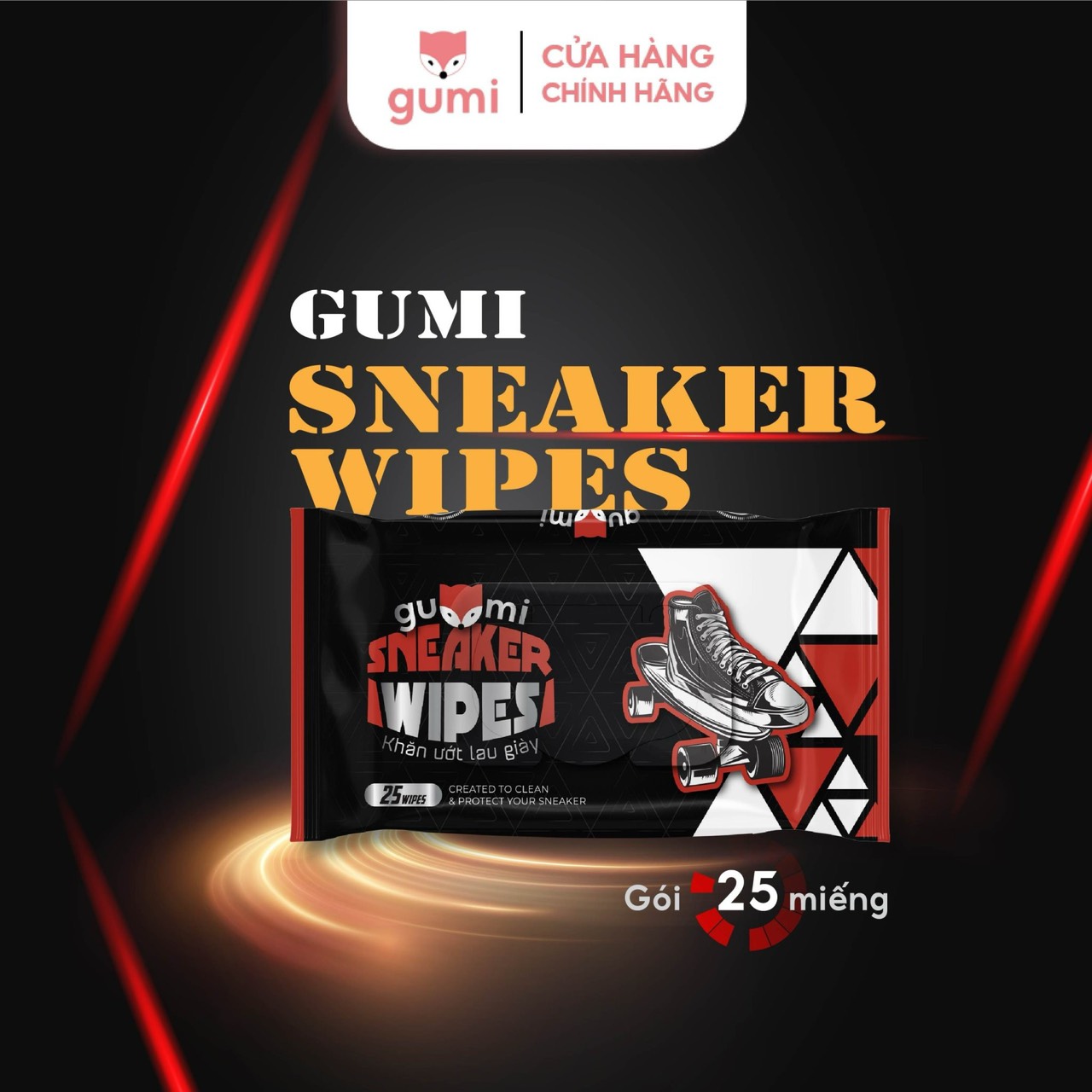 Khăn ướt lau giày cao cấp Gumi 25 tờ/gói