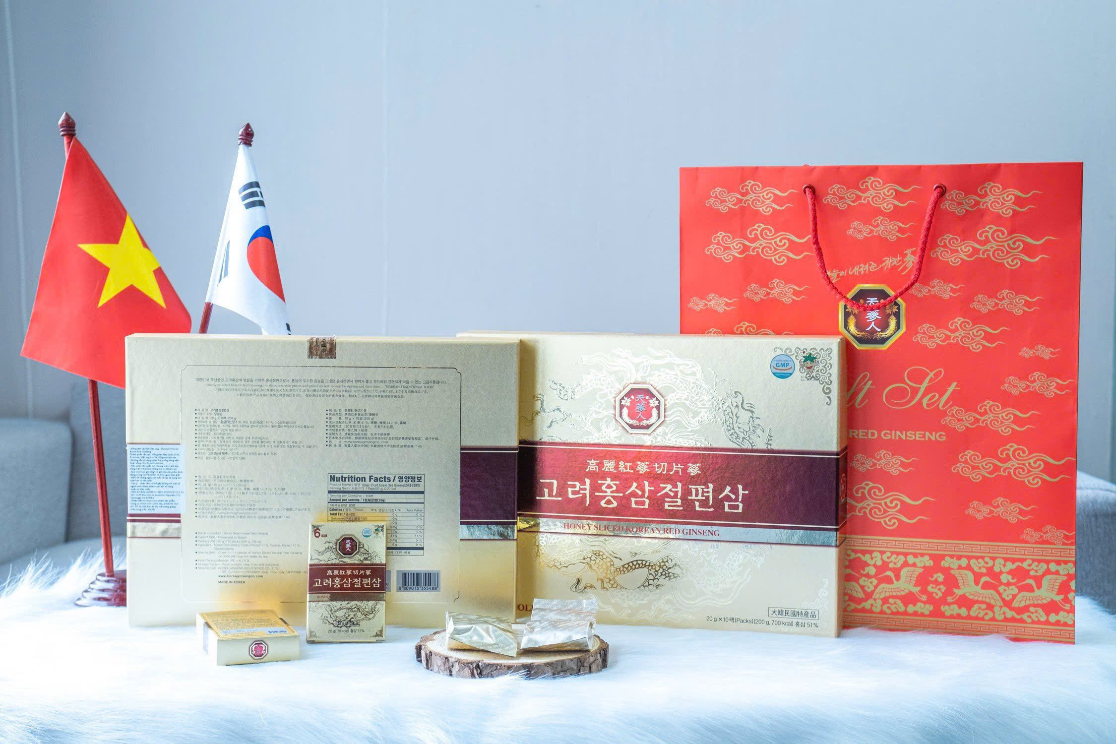 Hồng sâm lát tẩm mật ong Hàn Quốc 20g*10 gói
