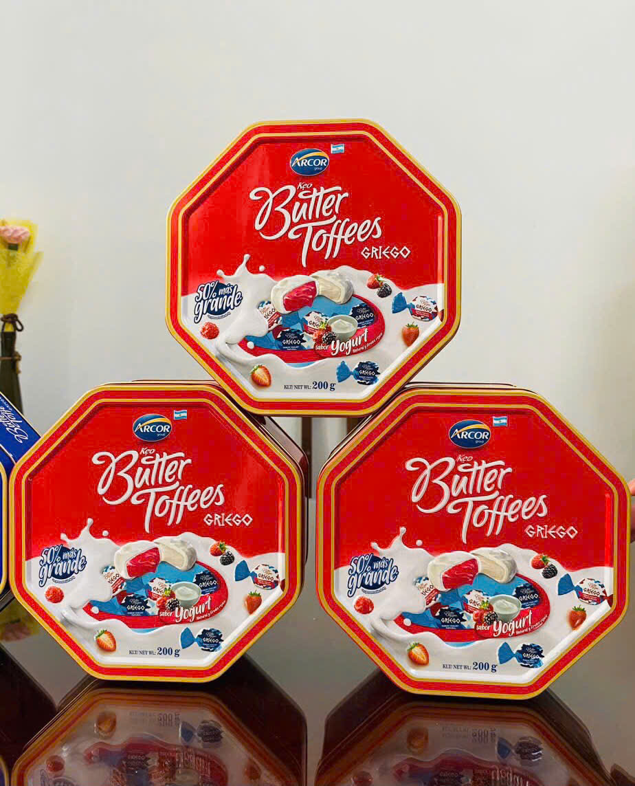 Kẹo bơ Butter Toffees nhân sữa chua Mexico 200g