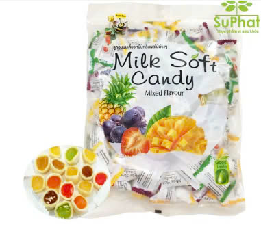 Milk Soft candy vị hoa quả Thái Lan 300g