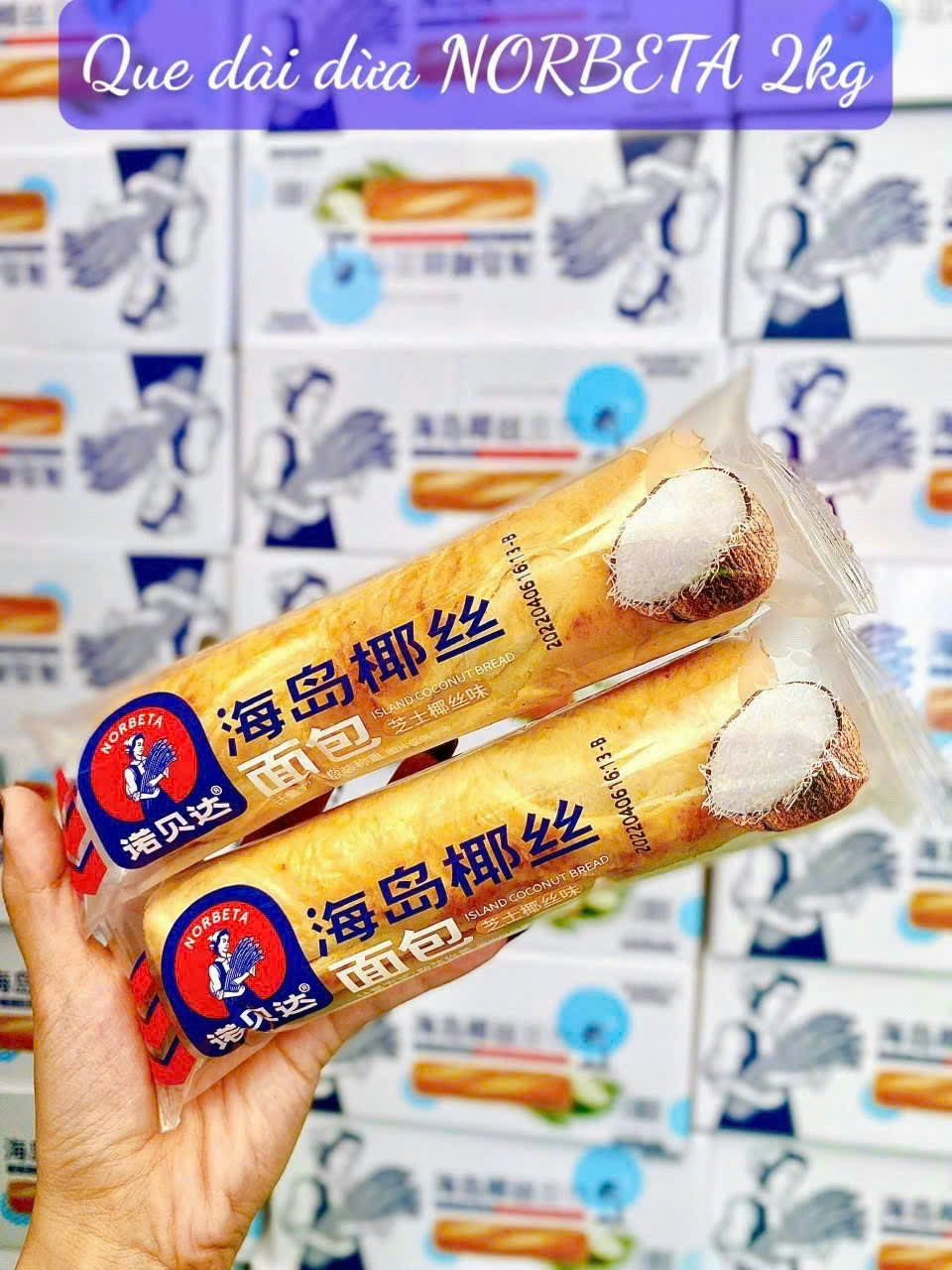 Bánh que dài dừa Norbeta
