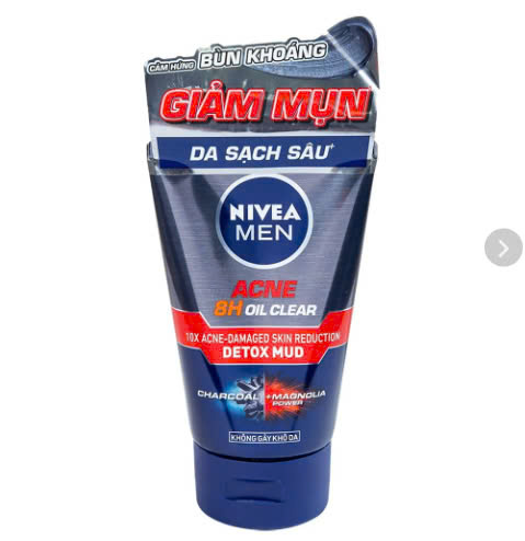 Sữa rửa mặt nam Nivea Detox Mud bùn khoáng sạch sâu giảm mụn 100g