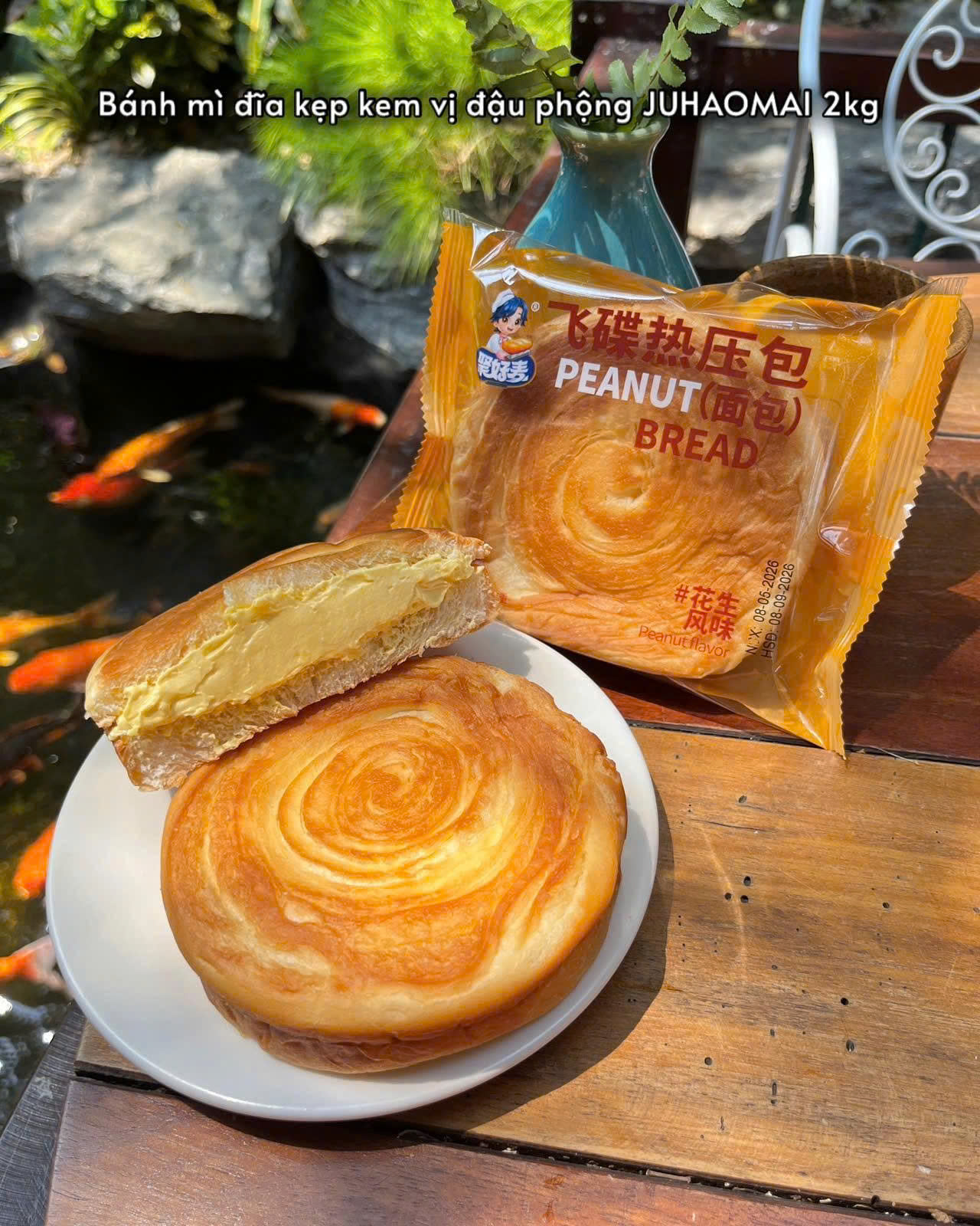 Bánh đĩa kẹp kem vụ đậu phộng