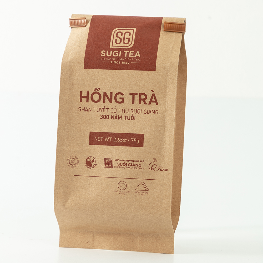 Hồng trà Shan Tuyết Cổ thụ Suối Giàng - Túi giấy 75g