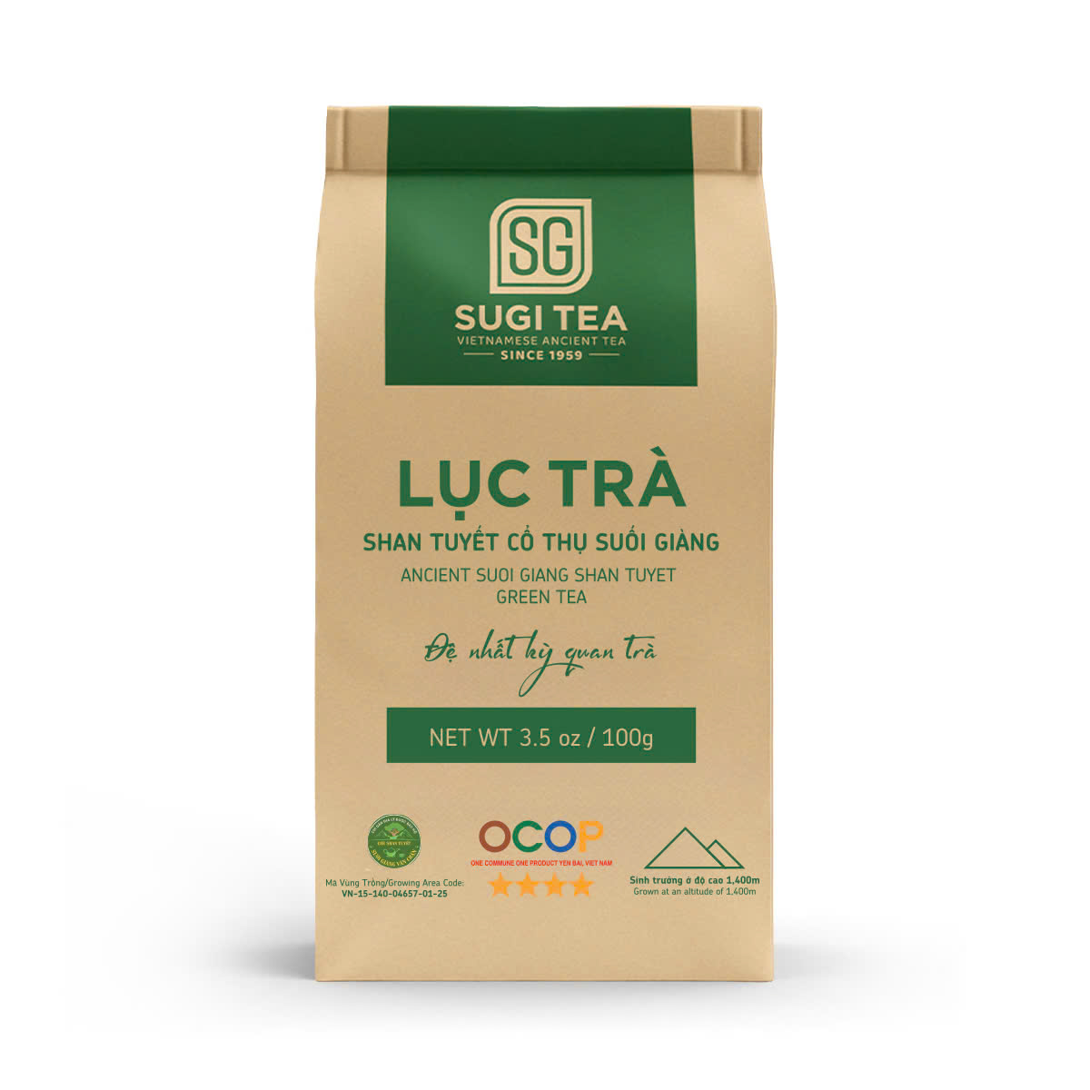 Shan Tuyết Cổ thụ Suối Giàng - Túi giấy 100g