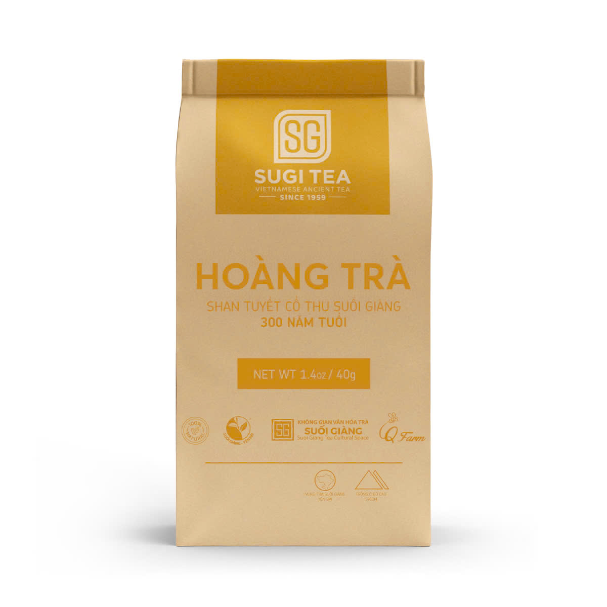 Hoàng trà Shan Tuyết Cổ thụ Suối Giàng - Túi giấy 40g