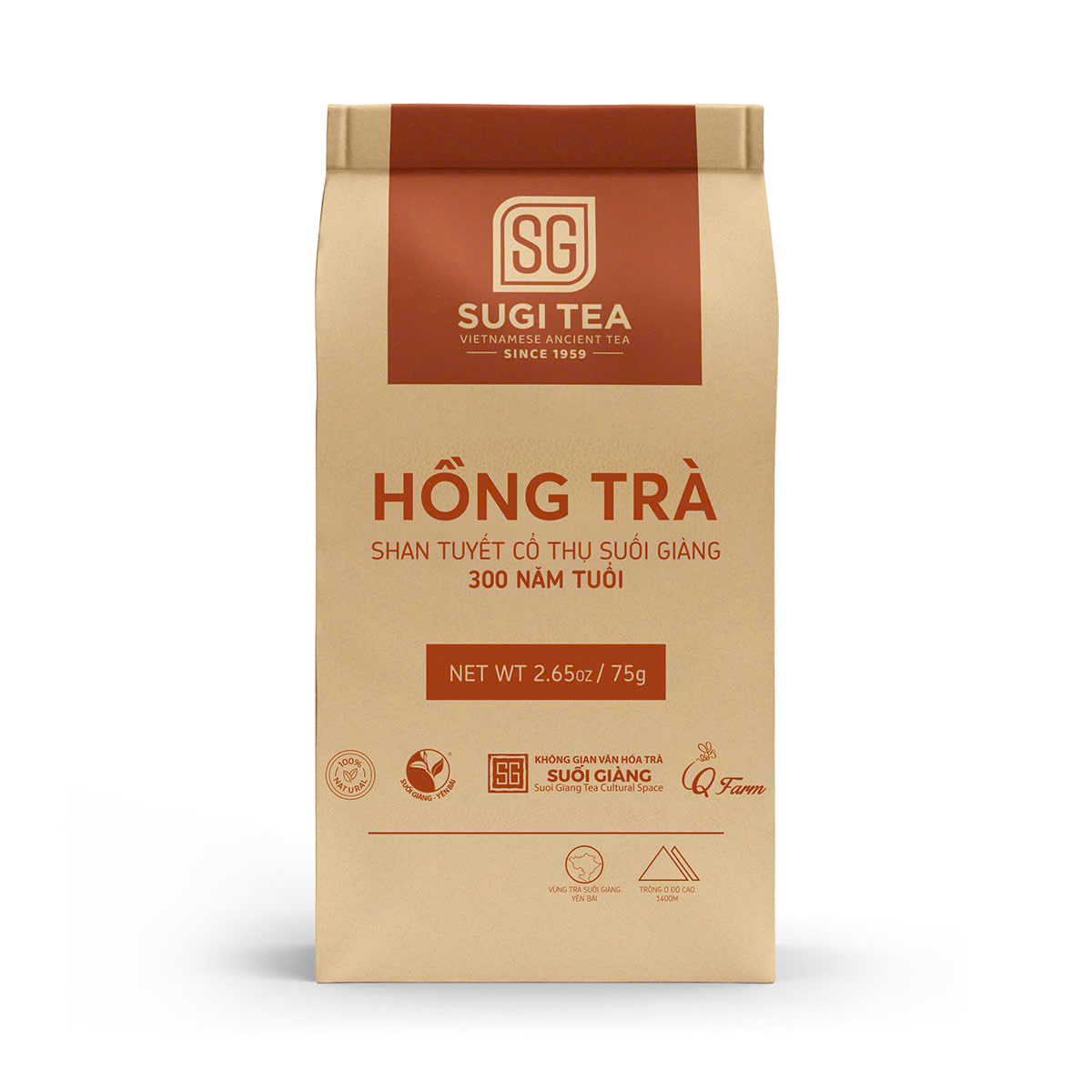 Hồng trà Shan Tuyết Cổ thụ Suối Giàng - Túi giấy 75g