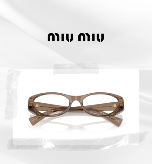 MIU MIU 0MU 03ZVF 26M1O1 TRANSPARENT BROWN - 55/18/140