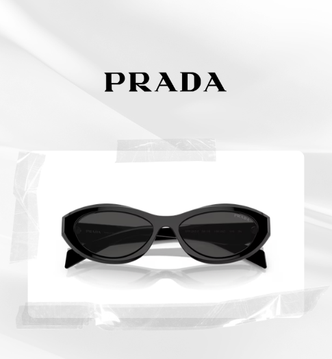 PRADA 0PR 26ZSF 16K08Z BLACK DARK GREY - 56/15/145