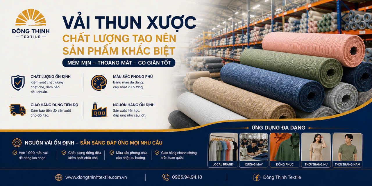Vải thun xược là gì? Vì sao chất liệu này đang trở thành xu hướng mới trong ngành may mặc?