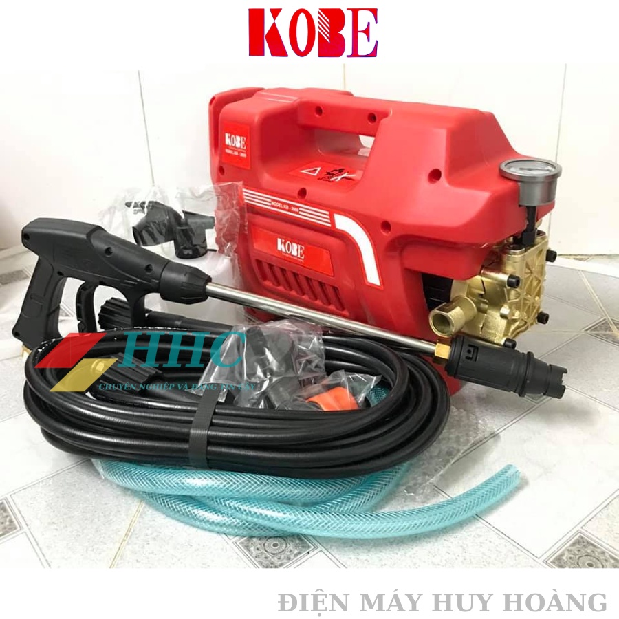 Máy rửa xe KOBE 2600W tự ngắt khi nhả cò, cam kết lõi đồng 100%, ĐỘNG CƠ SIÊU KHỎE - SIÊU BỀN